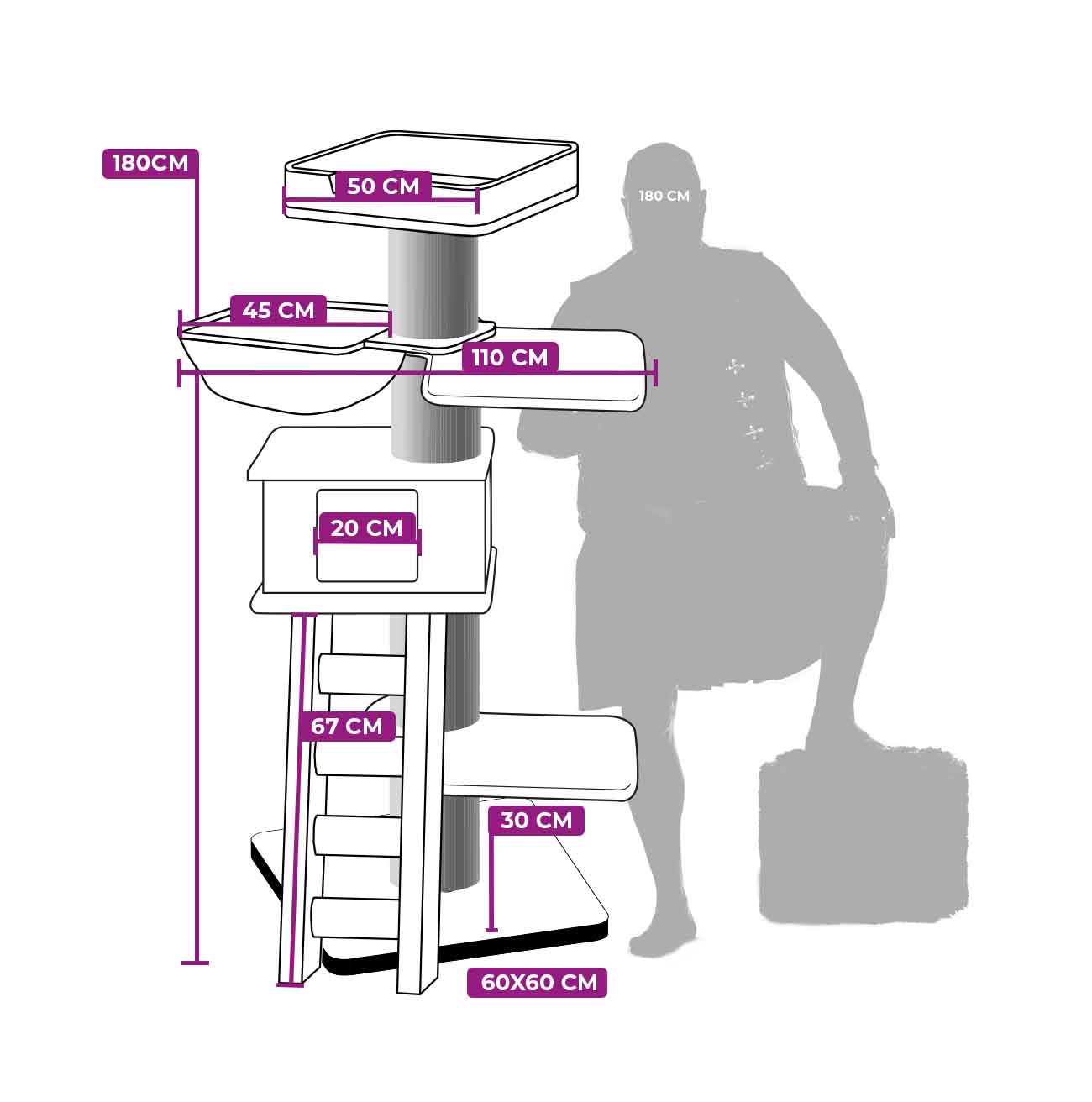 Arbre à chats Ragdoll 180