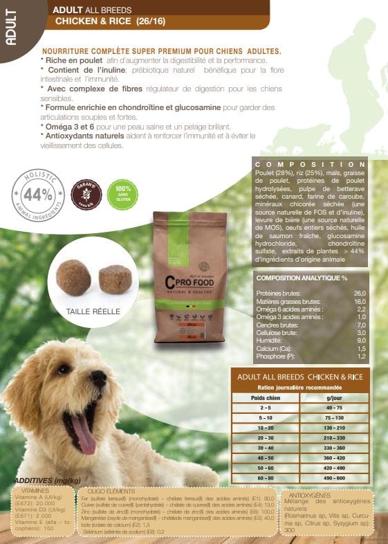 CProFood Adulte Poulet Riz : croquettes pour chiens – Image 2