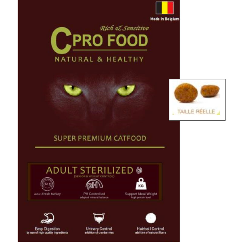CPro Food Stérilisé Dinde : croquettes pour chats