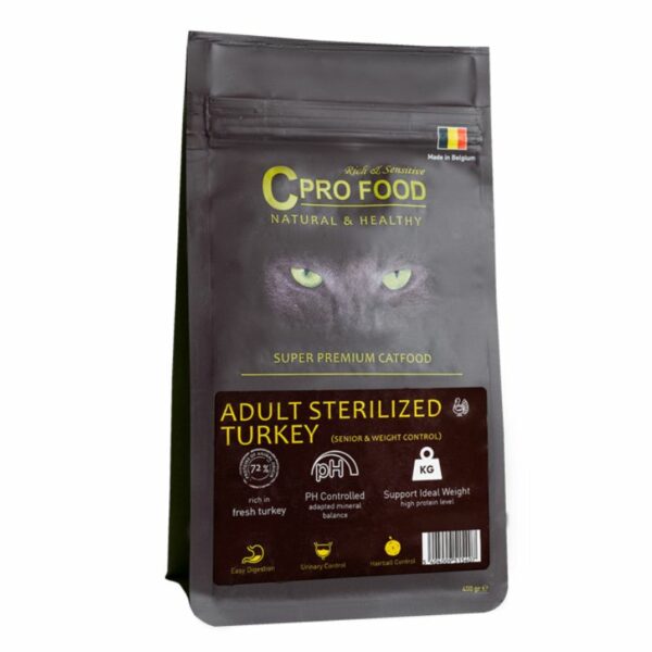 CPro Food Stérilisé Dinde : croquettes pour chats