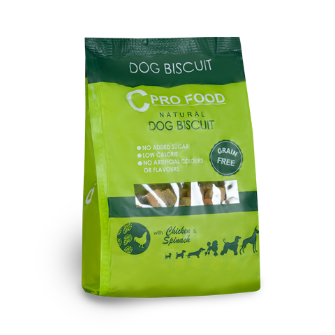 Biscuits pour chien Poulet et Épinards sans céréales