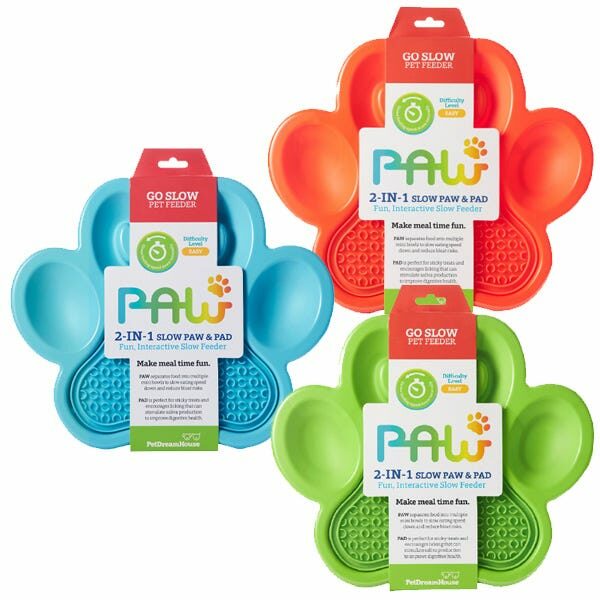 Gamelle anti glouton 2 en 1 avec tapis de léchage - Paw