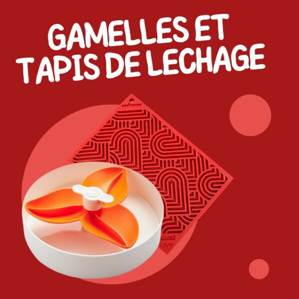 Gamelles et tapis de léchage