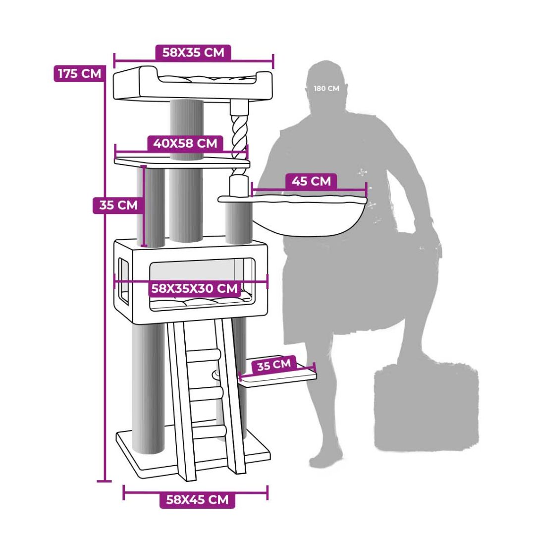 Arbre à chats Parkline 175 Petrebels
