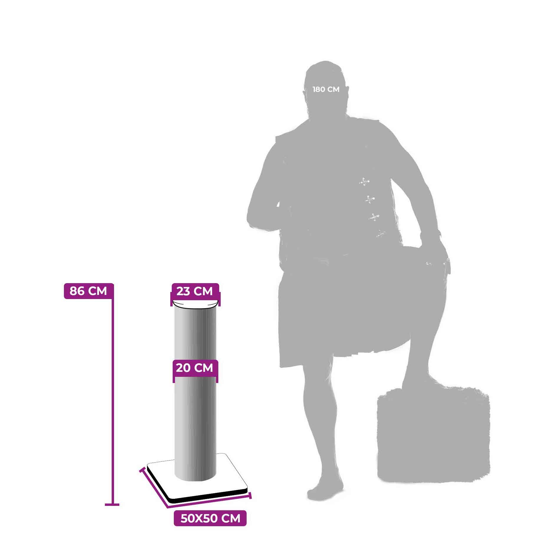 Poteau griffoir pour chat Savannah 86 Petrebels – Image 2