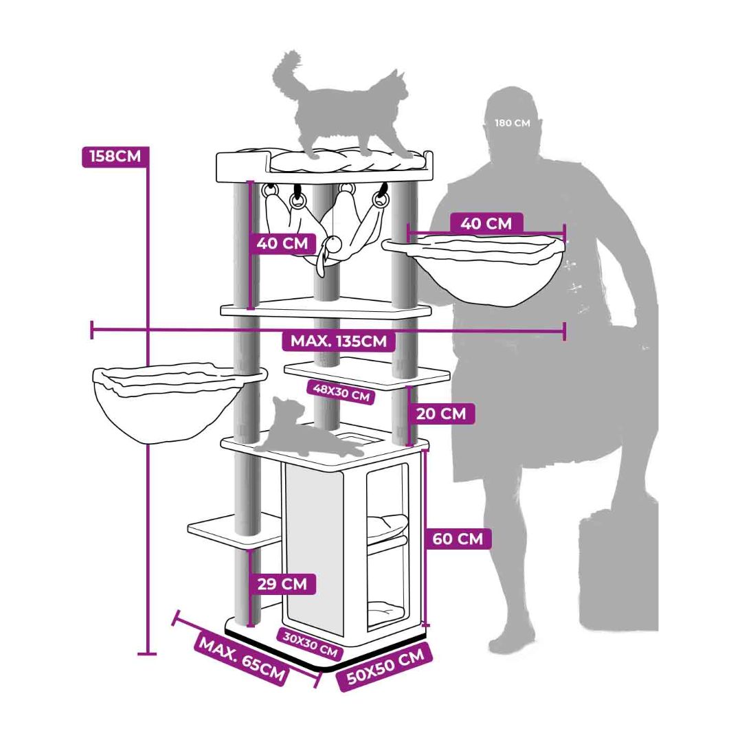 Arbre à chats Ramses 158 Petrebels – Image 2