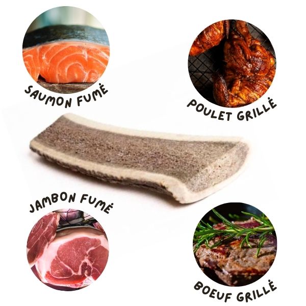 Bois de cerf aromatisé tranché