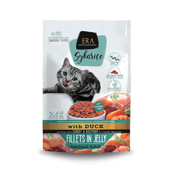Era Filets en Gelée pour Chat Stérilisé Canard Carotte et Romarin