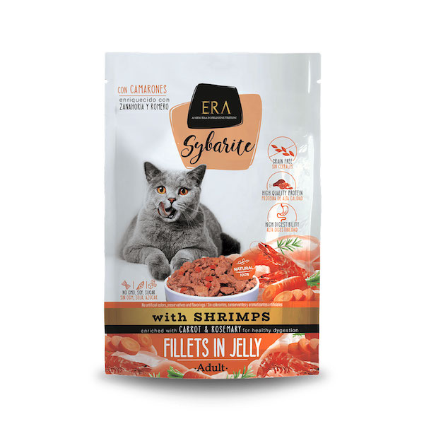 Era Filets en Gelée pour Chat Crevettes Carottes et Romarin