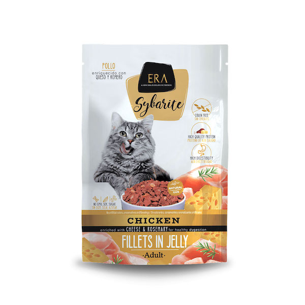 Era Filets en Gelée pour Chat Poulet Fromage et Romarin
