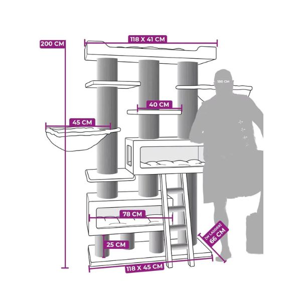 Arbre à chats Siberian 200 dimensions